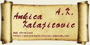 Ankica Kalajitović vizit kartica